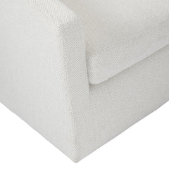 Landry White/Cream Fabric Swivel Chair - Ornate Home