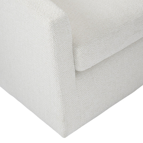 Landry White/Cream Fabric Swivel Chair - Ornate Home