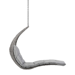 Landscape Light Gray/Gray Hanging Chaise Lounge Outdoor Patio Swing Chair - 67x30.5" - Ornate Home