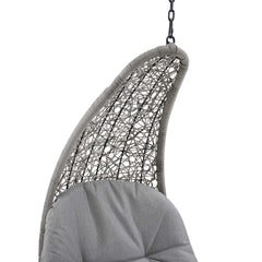 Landscape Light Gray/Gray Hanging Chaise Lounge Outdoor Patio Swing Chair - 67x30.5" - Ornate Home