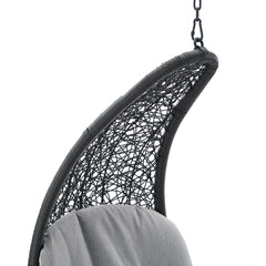 Landscape Light Gray/Gray Hanging Chaise Lounge Outdoor Patio Swing Chair - 67x30.5" - Ornate Home