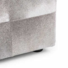 Landyn Sparrow Gray 18" Ottoman - Ornate Home