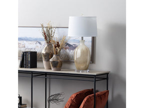 Lane Amber/Cream Table Lamp (Set of 2) - Ornate Home