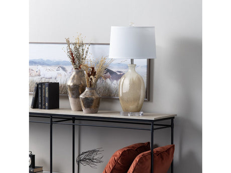 Lane Amber/Cream Table Lamp (Set of 2) - Ornate Home