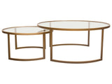 Lane Gold 2pc Round Nesting Set - Ornate Home