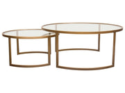 Lane Gold 2pc Round Nesting Set - Ornate Home