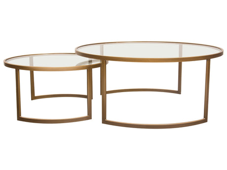 Lane Gold 2pc Round Nesting Set - Ornate Home