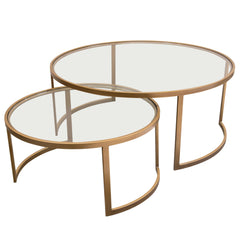 Lane Gold 2pc Round Nesting Set - Ornate Home
