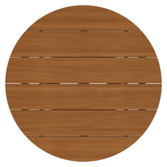 Lane Natural 39 Inch Round Outdoor Patio Teak Wood Coffee Table - Ornate Home