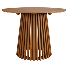 Lane Natural 39 Inch Round Outdoor Patio Teak Wood Dining Table - Ornate Home