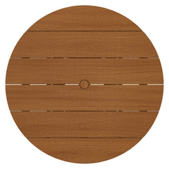 Lane Natural 39 Inch Round Outdoor Patio Teak Wood Dining Table - Ornate Home