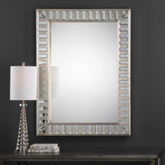 Lanester Silver Leaf Mirror - Ornate Home