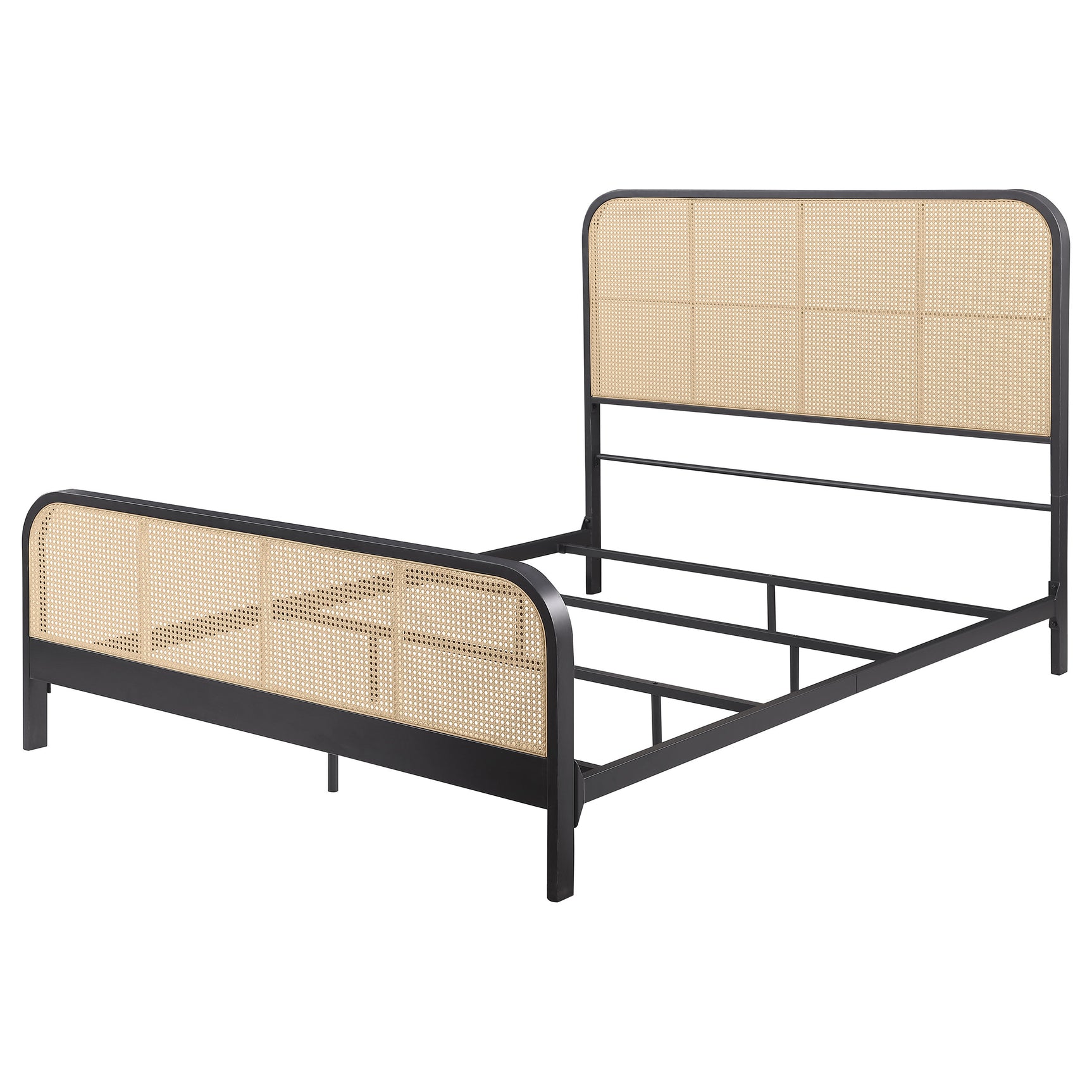 Lanewood Black Open Cane Queen Bed - Ornate Home
