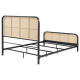 Lanewood Black Open Cane Queen Bed - Ornate Home