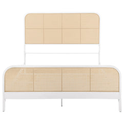 Lanewood White Open Cane Eastern King Bed - Ornate Home