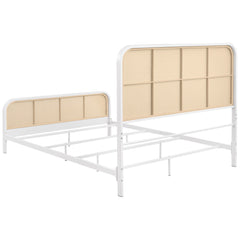 Lanewood White Open Cane Eastern King Bed - Ornate Home