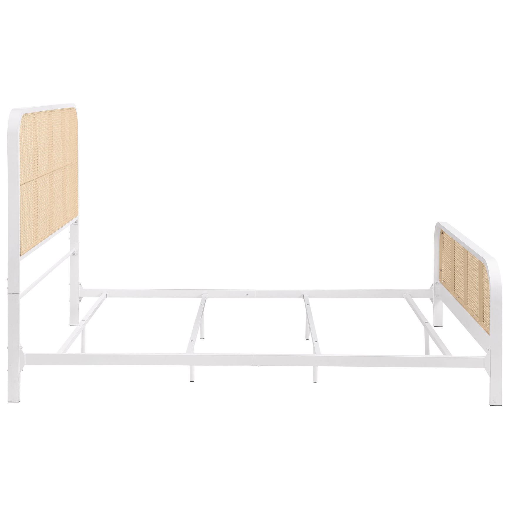 Lanewood White Open Cane Eastern King Bed - Ornate Home