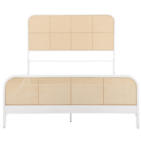 Lanewood White Open Cane Queen Bed - Ornate Home