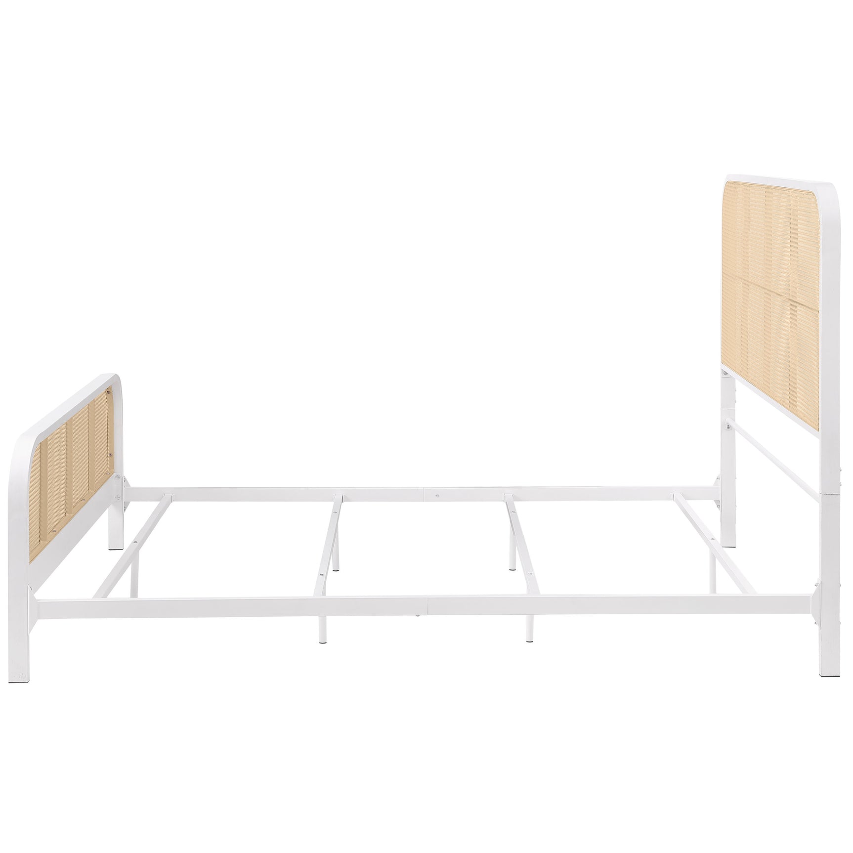 Lanewood White Open Cane Queen Bed - Ornate Home