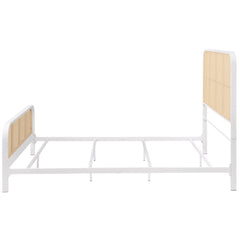 Lanewood White Open Cane Queen Bed - Ornate Home