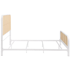 Lanewood White Open Cane Queen Bed - Ornate Home