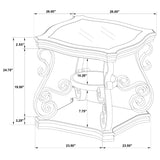 Laney Dark Merlot 2-piece Glass Top Coffee and End Table Set - Ornate Home