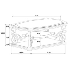 Laney Dark Merlot 2-piece Glass Top Coffee and End Table Set - Ornate Home