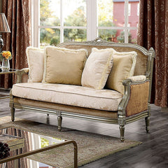 Langleben Brown/Beige/Champagne Loveseat - Ornate Home