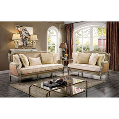Langleben Brown/Beige/Champagne Loveseat - Ornate Home