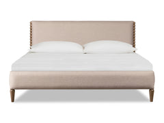 Langley Honey Wheat/Autumn Forest Upholstered King Bed - Ornate Home