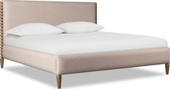Langley Honey Wheat/Autumn Forest Upholstered King Bed - Ornate Home