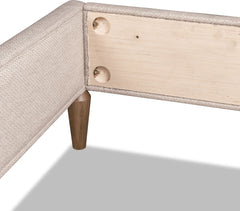 Langley Honey Wheat/Autumn Forest Upholstered King Bed - Ornate Home