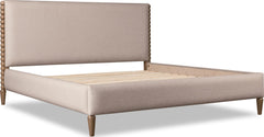 Langley Honey Wheat/Autumn Forest Upholstered Queen Bed - Ornate Home