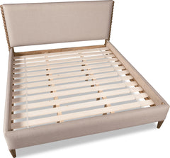 Langley Honey Wheat/Autumn Forest Upholstered Queen Bed - Ornate Home