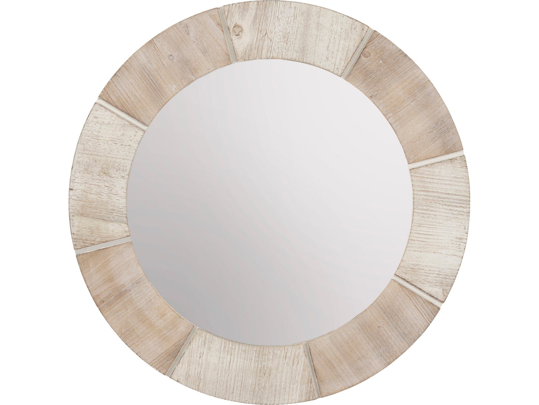 Langley White/Natural Wall Mirror
