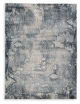 Langrich Blue/Gray/Cream 5'3" x 7'3" Rug (Online Special Price) - Ornate Home