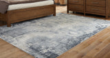 Langrich Blue/Gray/Cream 5'3" x 7'3" Rug - Ornate Home