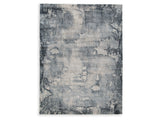 Langrich Blue/Gray/Cream 710" x 106" Rug (Online Special Price) - Ornate Home