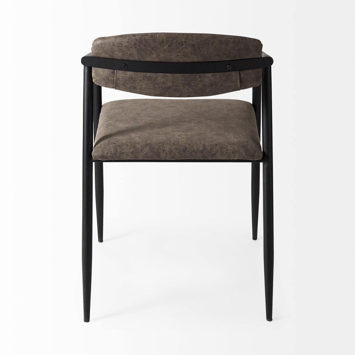 Langston Brown/Black Open Back Dining Arm Chair (Set of 2) - Ornate Home