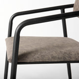 Langston Brown/Black Open Back Dining Arm Chair (Set of 2) - Ornate Home
