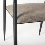 Langston Brown/Black Open Back Dining Arm Chair (Set of 2) - Ornate Home