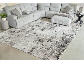Langwell Black/Gray/White Extra Large Rug (Online Special Price) - Ornate Home