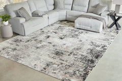 Langwell Black/Gray/White Extra Large Rug - Ornate Home