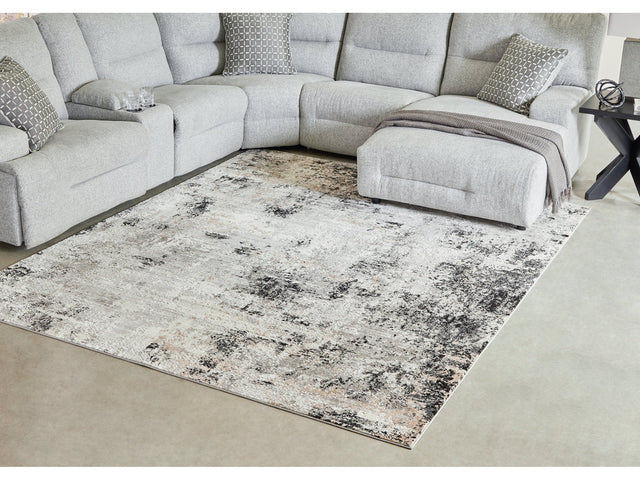 Langwell Black/Gray/White Large Rug (Online Special Price) - Ornate Home