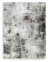 Langwell Black/Gray/White Large Rug (Online Special Price) - Ornate Home