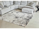 Langwell Black/Gray/White Large Rug - Ornate Home