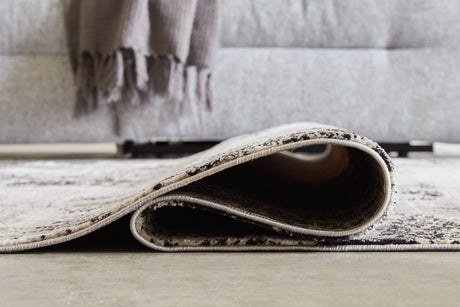 Langwell Black/Gray/White Large Rug - Ornate Home