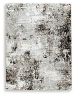 Langwell Black/Gray/White Large Rug - Ornate Home