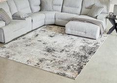 Langwell Black/Gray/White Large Rug - Ornate Home