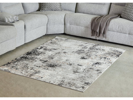 Langwell Black/Gray/White Medium Rug - Ornate Home
